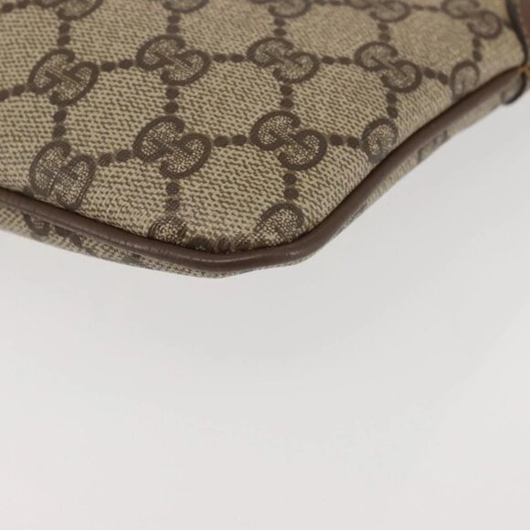 GUCCI GG Supreme Web Sherry Line Bag PVC Beige Gold 904 02 047 Auth 142652 - Picture 4 of 16